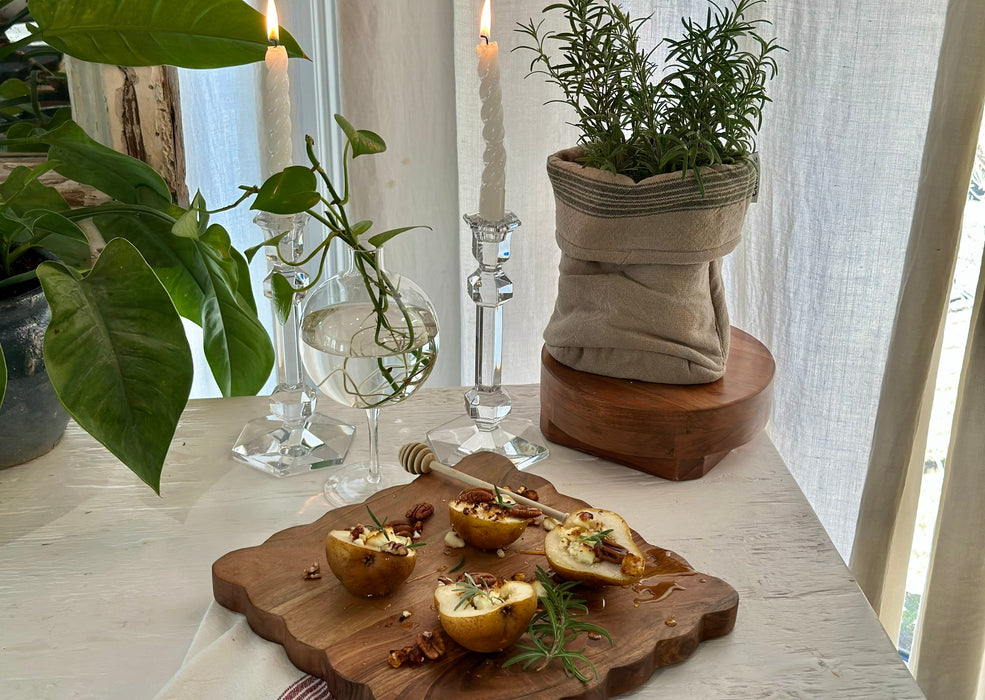 Bistro Bag, Vintage Spruce Green Stripe, Set of 2