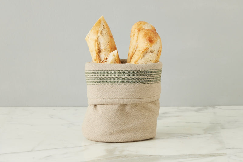 Bistro Bag, Vintage Spruce Green Stripe, Set of 2