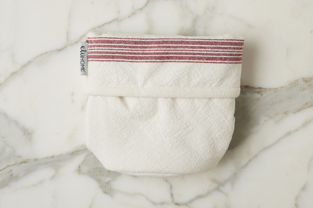 Bistro Bag Vintage Merlot Stripe Set 2