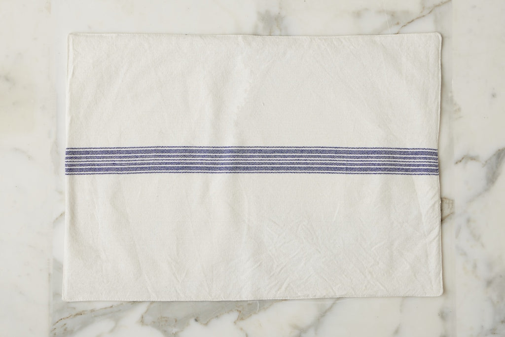 Rectangle Placemats Vintage Navy Blue Stripe Set 4