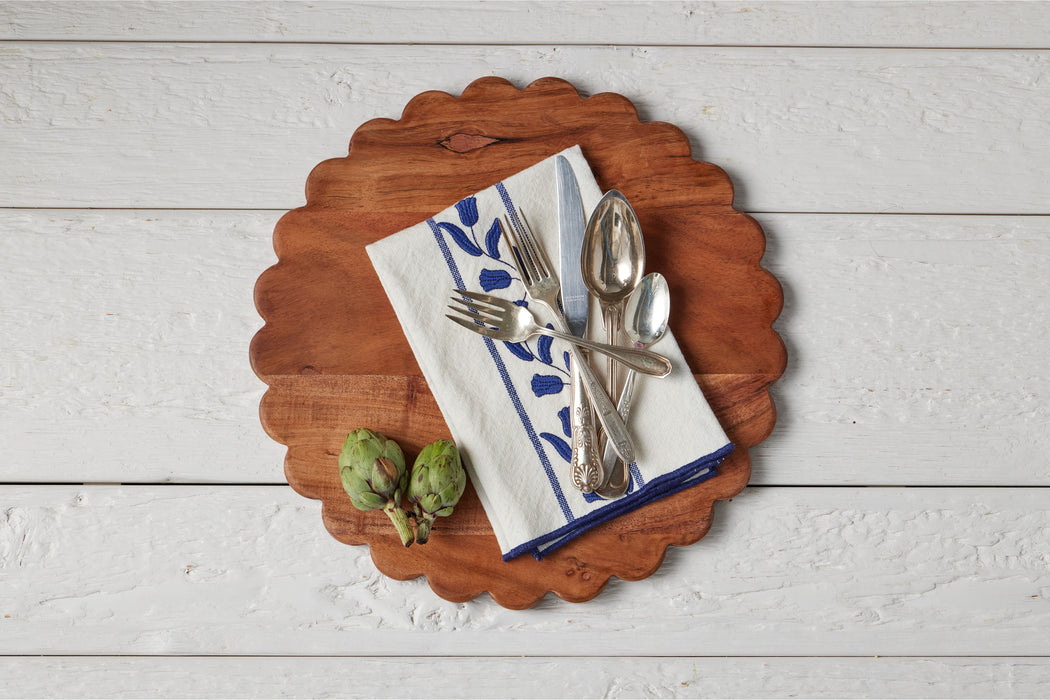 QMN113UB9 etuhome Dinner Napkins Navy Blue Tulip Set of 4