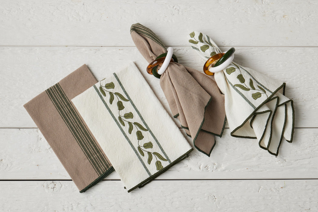 QMN113UG9 etuhome Dinner Napkins Spruce Green Tulip Set of 4