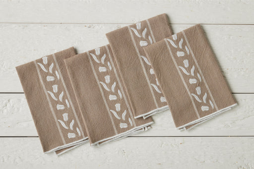 QMN113UW9 etuhome Dinner Napkins White Tulip Set of 4