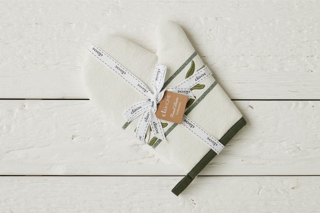 QMN116UG9 etuhome Oven Mitt Spruce Green Tulip Set of 2