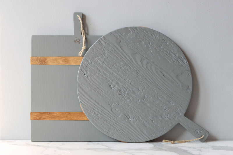 Mod Charcuterie Cheese Board, Medium Round, Grey