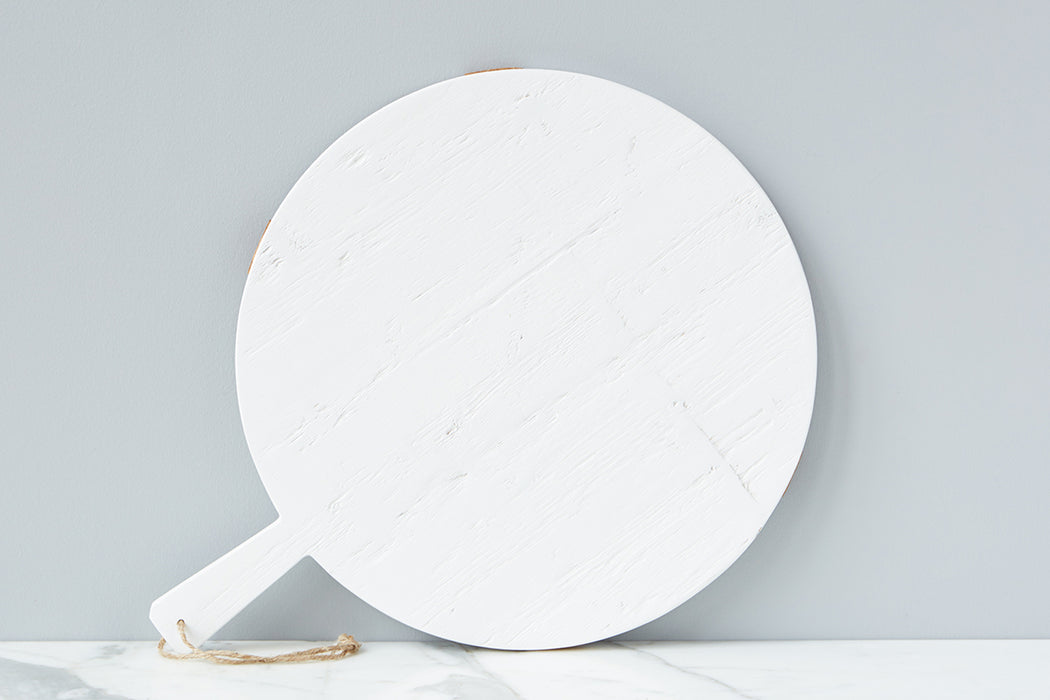 White Round Mod Charcuterie Board, Medium