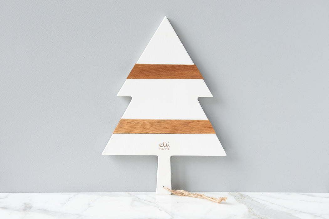 White Mod Tree Charcuterie Board, Small