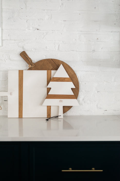 White Mod Tree Charcuterie Board, Small