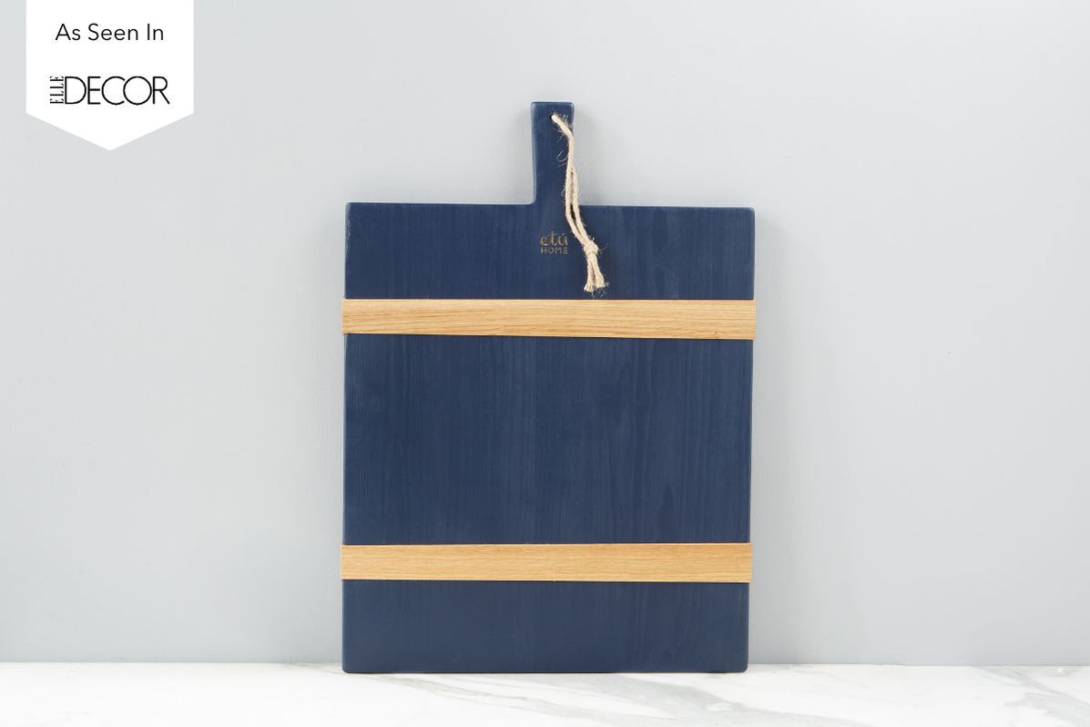 Mod Charcuterie Cheese Board, Medium Rectangle, Navy Blue