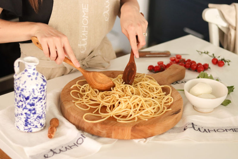 Euro Large Serving Spoon Set, Fruitwood