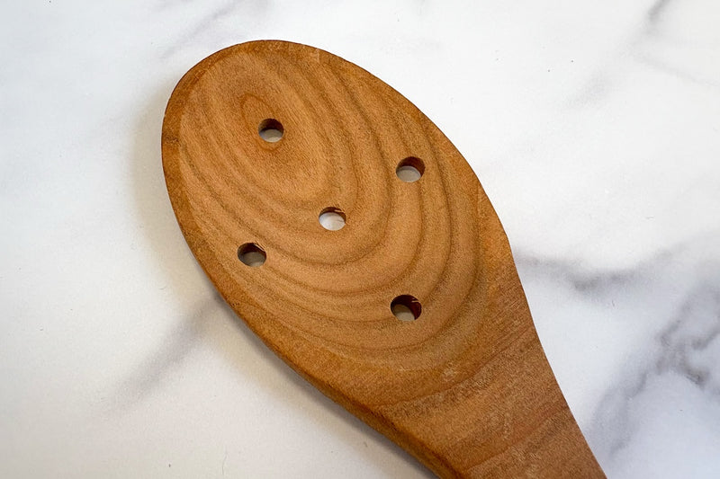 Euro Slotted Spoon, Cherrywood