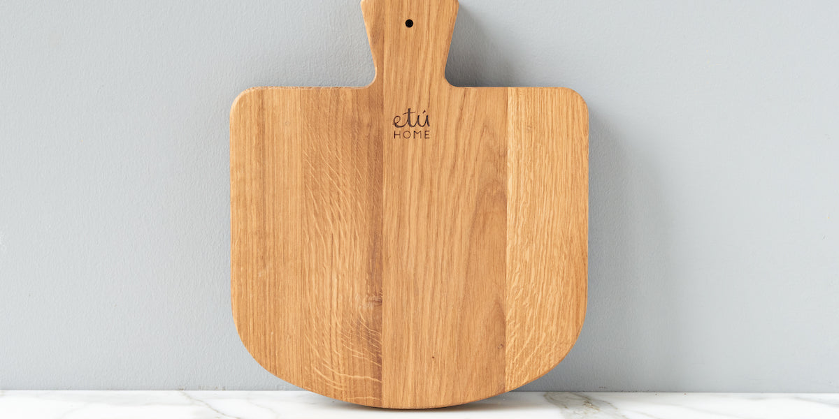 Found Wood Cutting Board With Handle