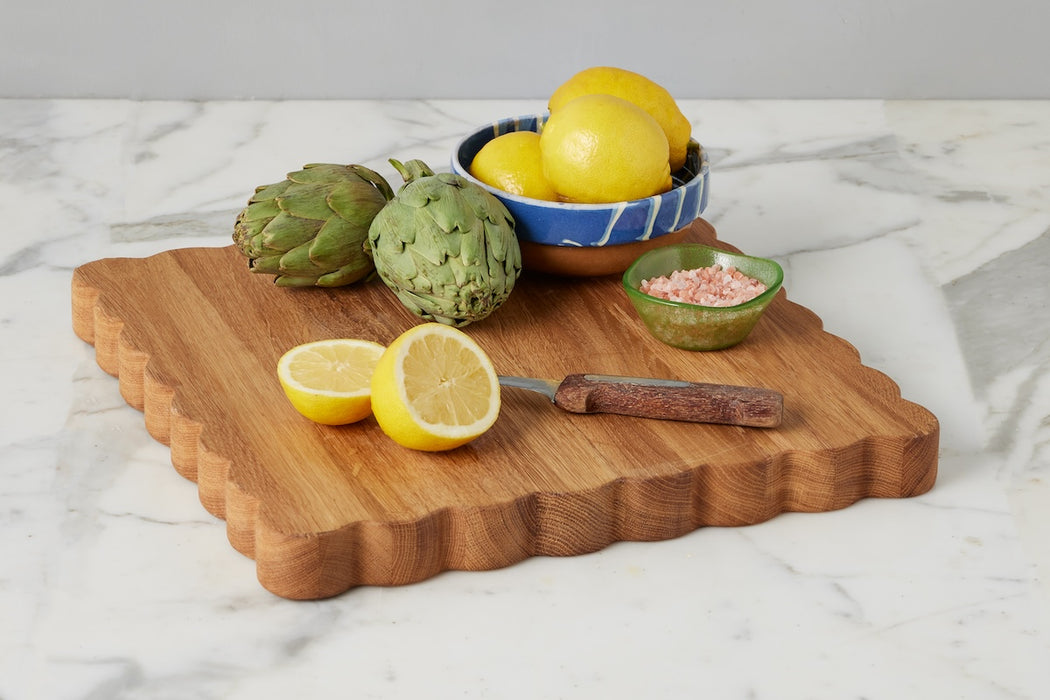 Square Scalloped Cutting Board, Large