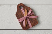 RMN218ANE4 etuhome Tasting Board with Spreader Small Natural Blush Pink Ribbon