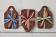 RMN218ANZ4 etuhome Mini Natural Appetizer Board with Spreader Denim Ribbon