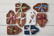RMN218ANZ4 etuhome Mini Natural Appetizer Board with Spreader Denim Ribbon