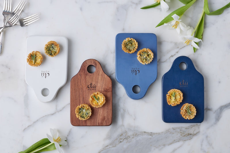 Mini Appetizer Board with Spreader, Small, White