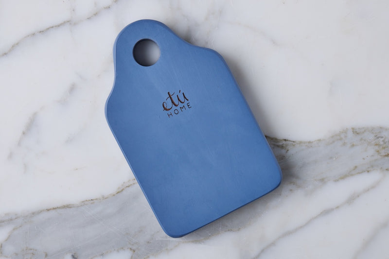 Mini Appetizer Board with Spreader, Small, Denim Blue