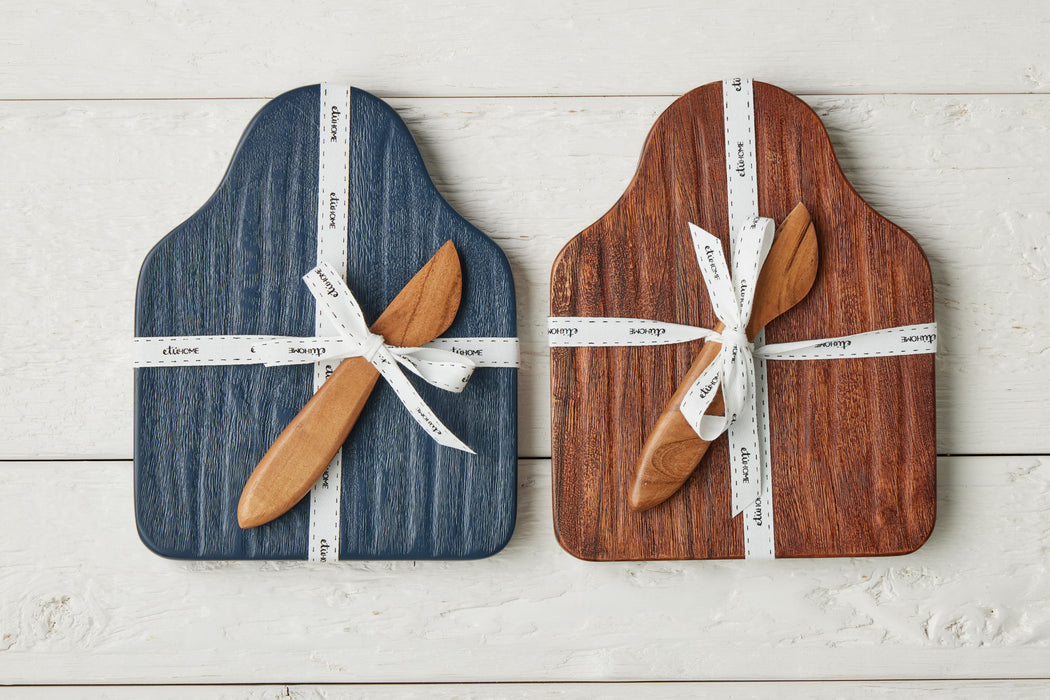 RMN218EB4 etuhome Medium Tasting Board with Spreader Navy Blue