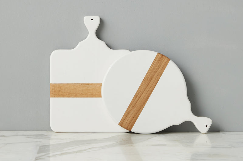 Mod Cheese Board, Small Rectangle, White