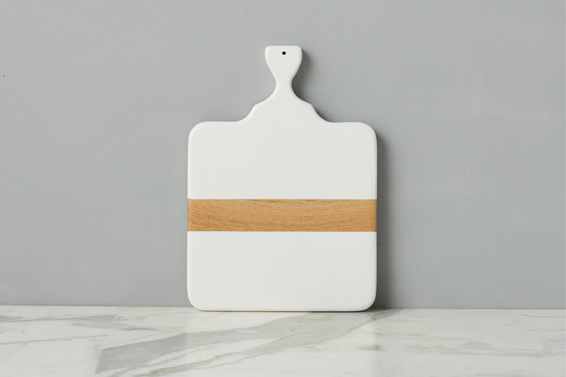 Mod Cheese Board, Small Rectangle, White