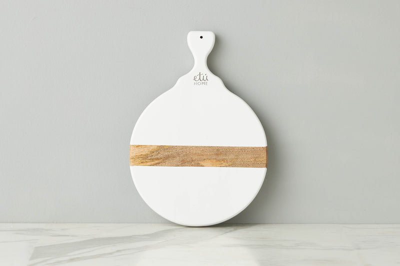 Mod Cheese Board, Small Round, White