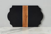 RMN255EK2 etuhome Trefoil Wood Cheese Board Charger Black