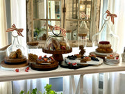 RMN255EK2 etuhome Trefoil Wood Cheese Board Charger Black