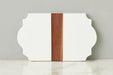 RMN255EW2 etuhome Trefoil Wood Cheese Board Charger White