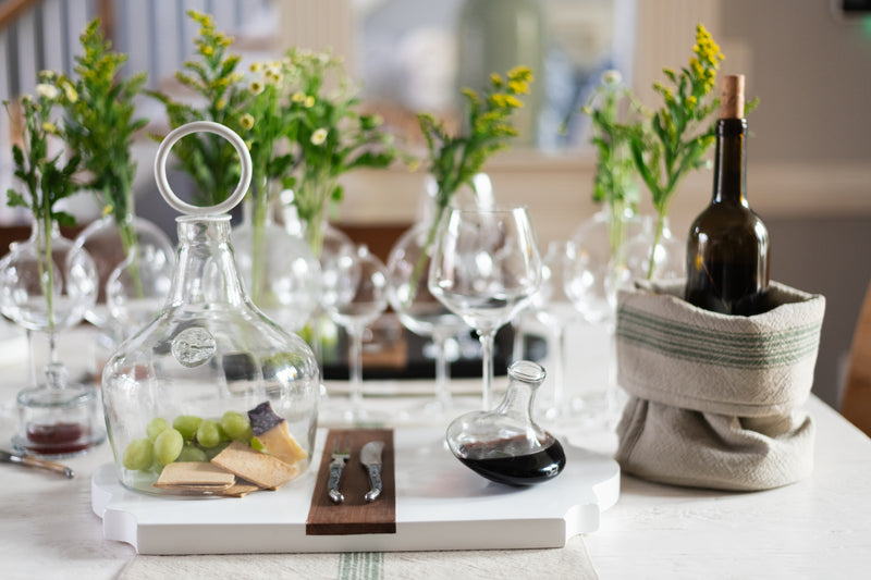 RMN255EW2 etuhome Trefoil Wood Cheese Board Charger White