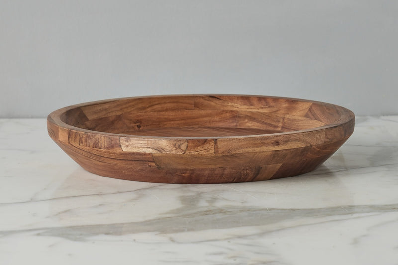 Couscous Wood Serve Bowl, Natural