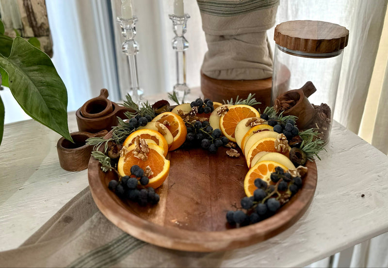 Couscous Wood Serve Bowl, Natural