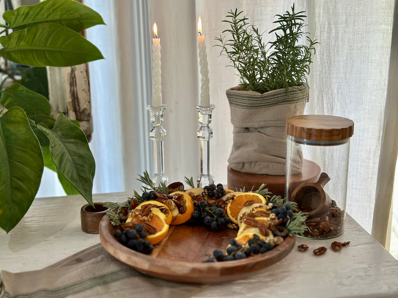 Couscous Wood Serve Bowl, Natural