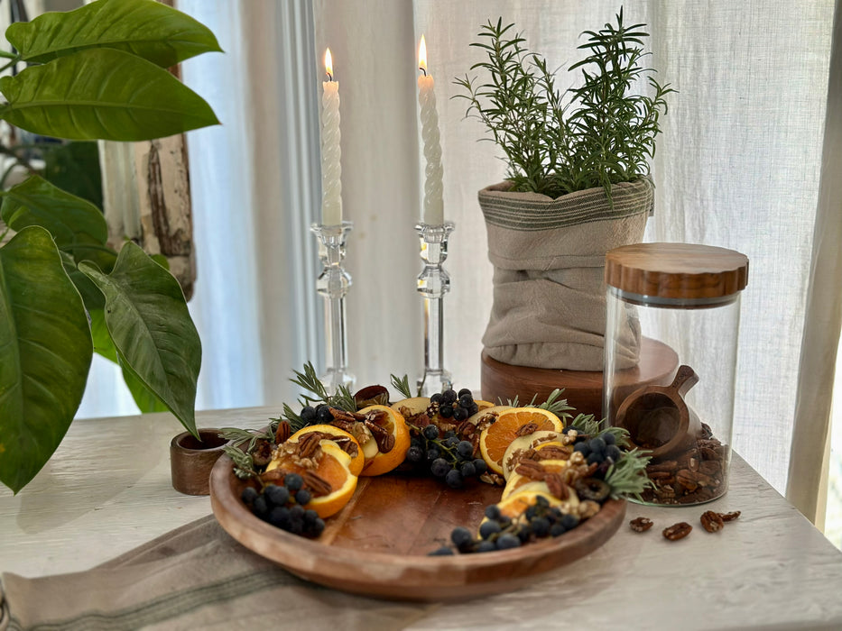 Couscous Wood Serve Bowl, Natural