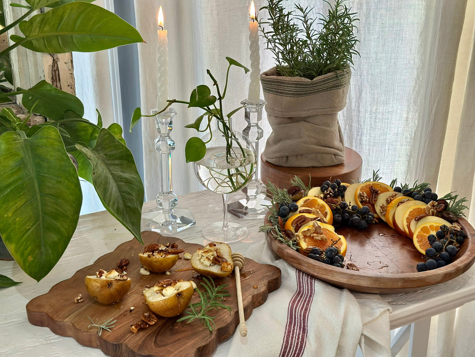 Couscous Wood Serve Bowl, Natural