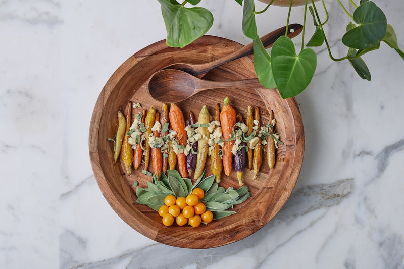 Couscous Wood Serve Bowl, Natural