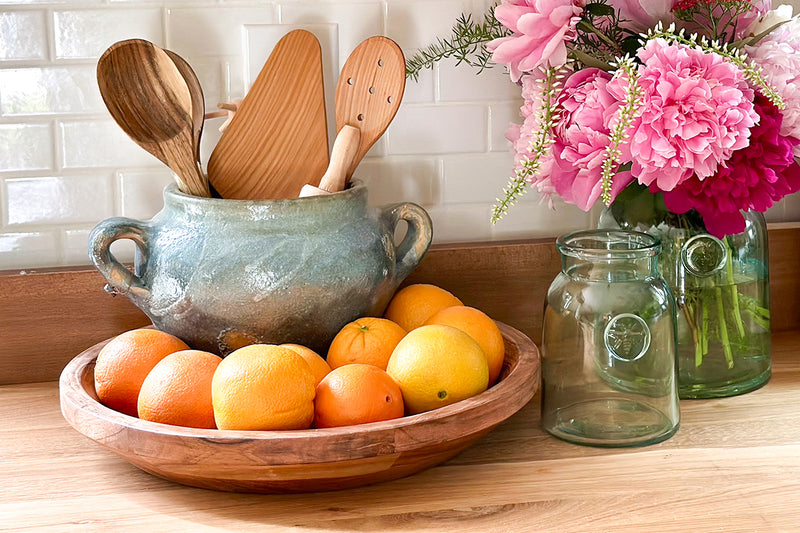 Couscous Wood Serve Bowl, Natural