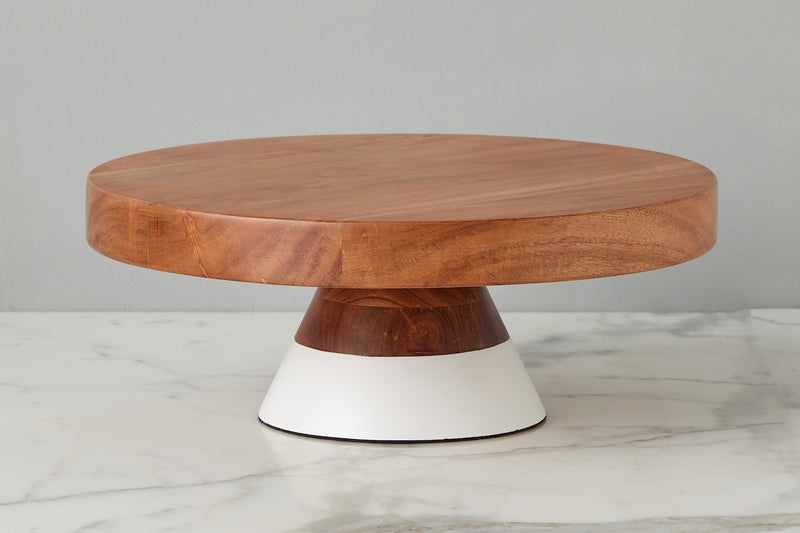 Mod White Cake Stand, Medium