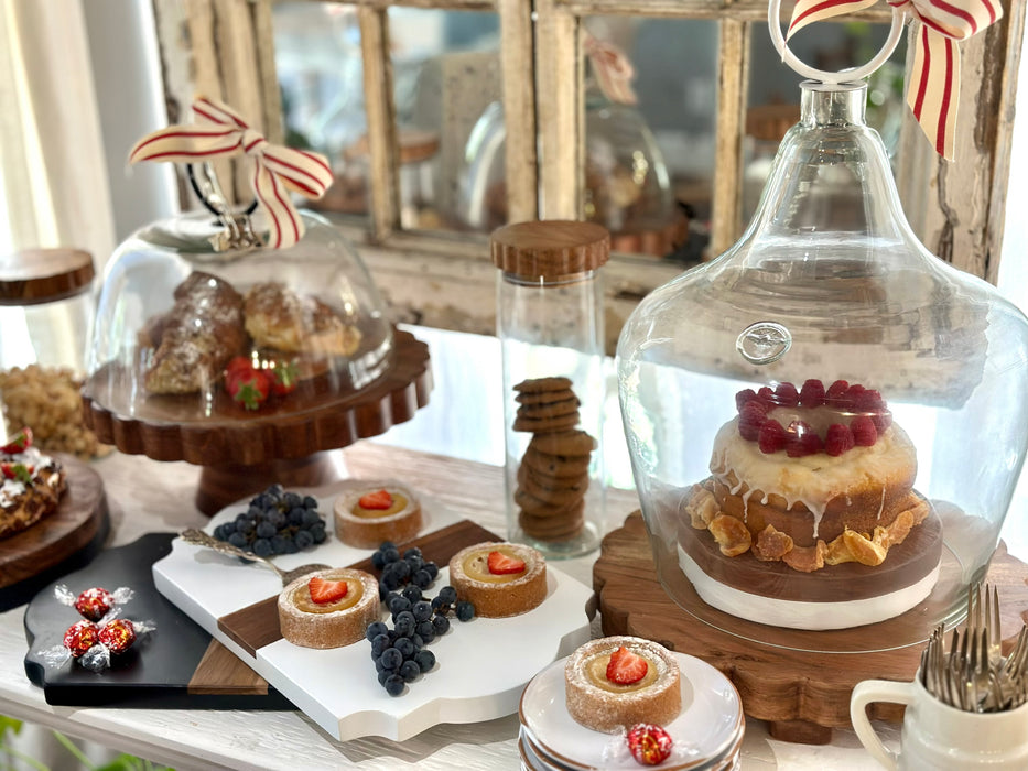 Scalloped Trivet Riser, Large Round, Natural