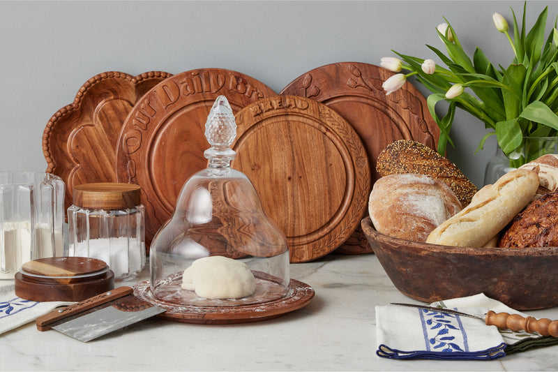 RMN605AN2 etuhome Vintage English Bread Board Bread Small Natural