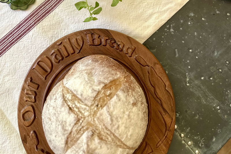 Vintage English Bread Board: Our Daily Bread, Medium, Natural