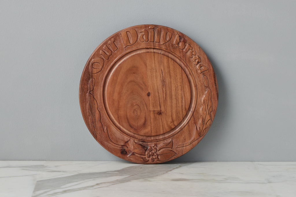 Vintage English Bread Board Our Daily Bread Medium