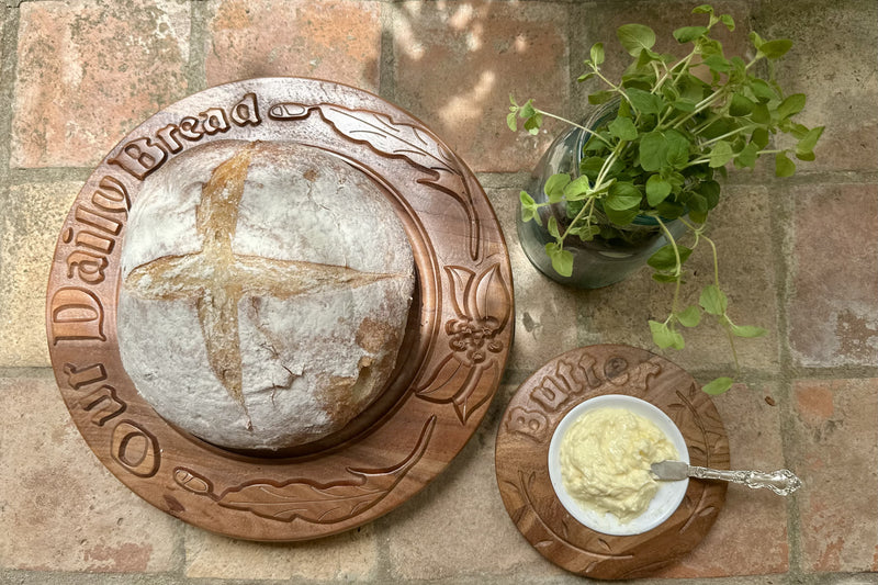 Vintage English Bread Board: Our Daily Bread, Medium, Natural