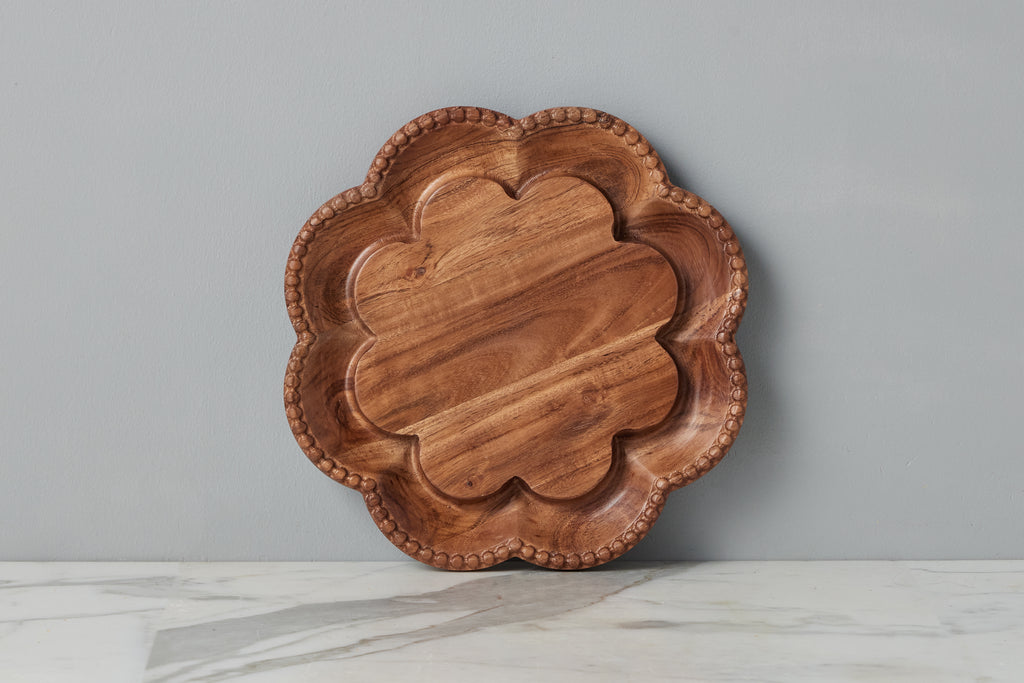 Vintage English Bread Board Medium Scalloped
