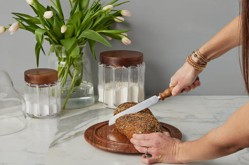 RMN610UN2 etuhome Serrated Bread Knife Wood Handle