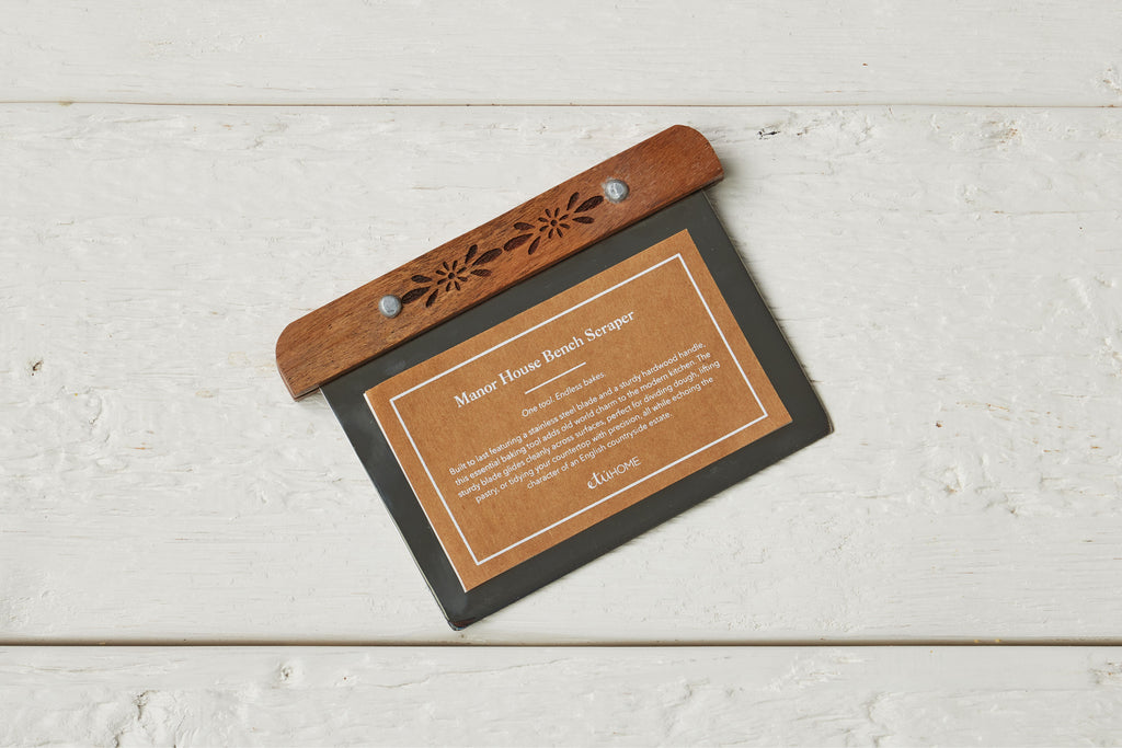 etúHOME Bench Scraper with Wooden Handle