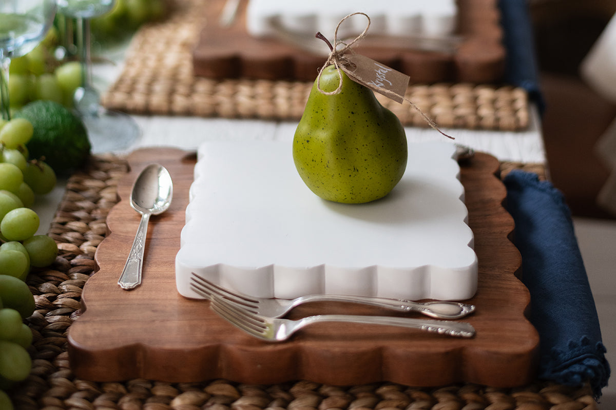 Scalloped Wood Appetizer Cheese Boards