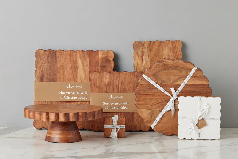 Scalloped Cutting Board, Large Square