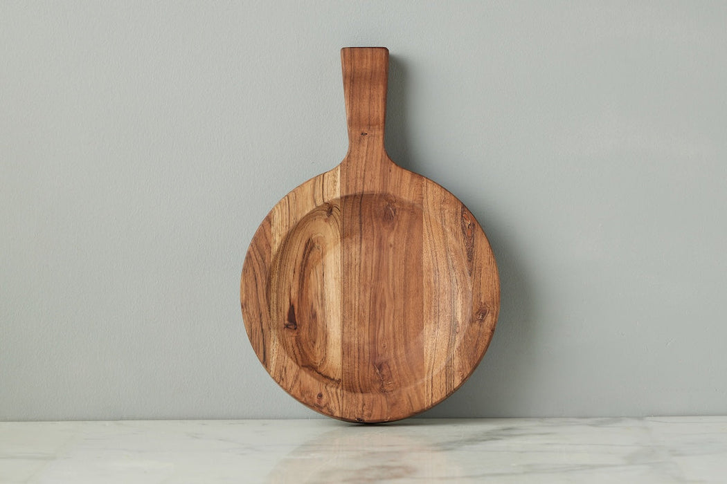 Italian Cutting Board Bowl with Mezzaluna Bundle, Small