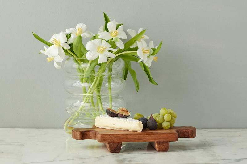 Normandy Wood Riser Footed Tray, Small